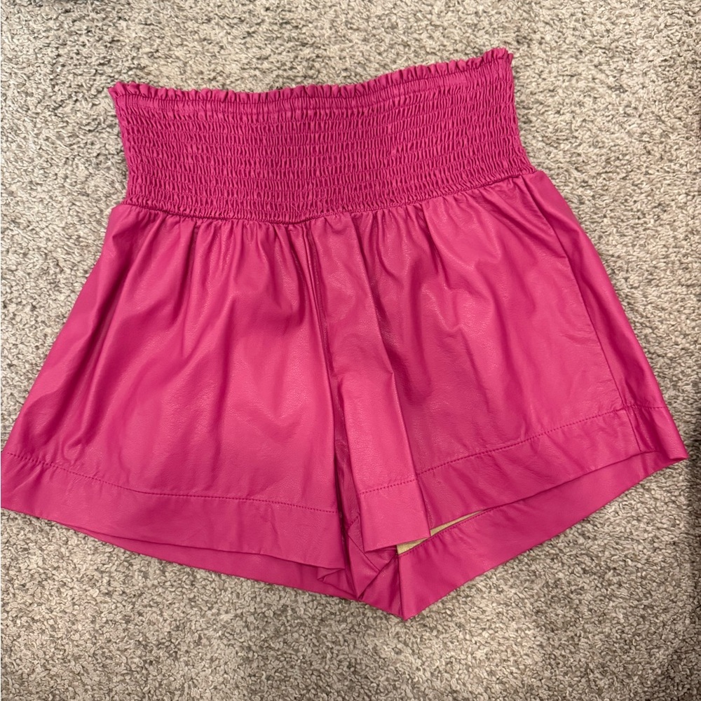 Pink Women's High-Waisted Shorts